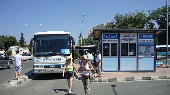 The bus station in Paphos 